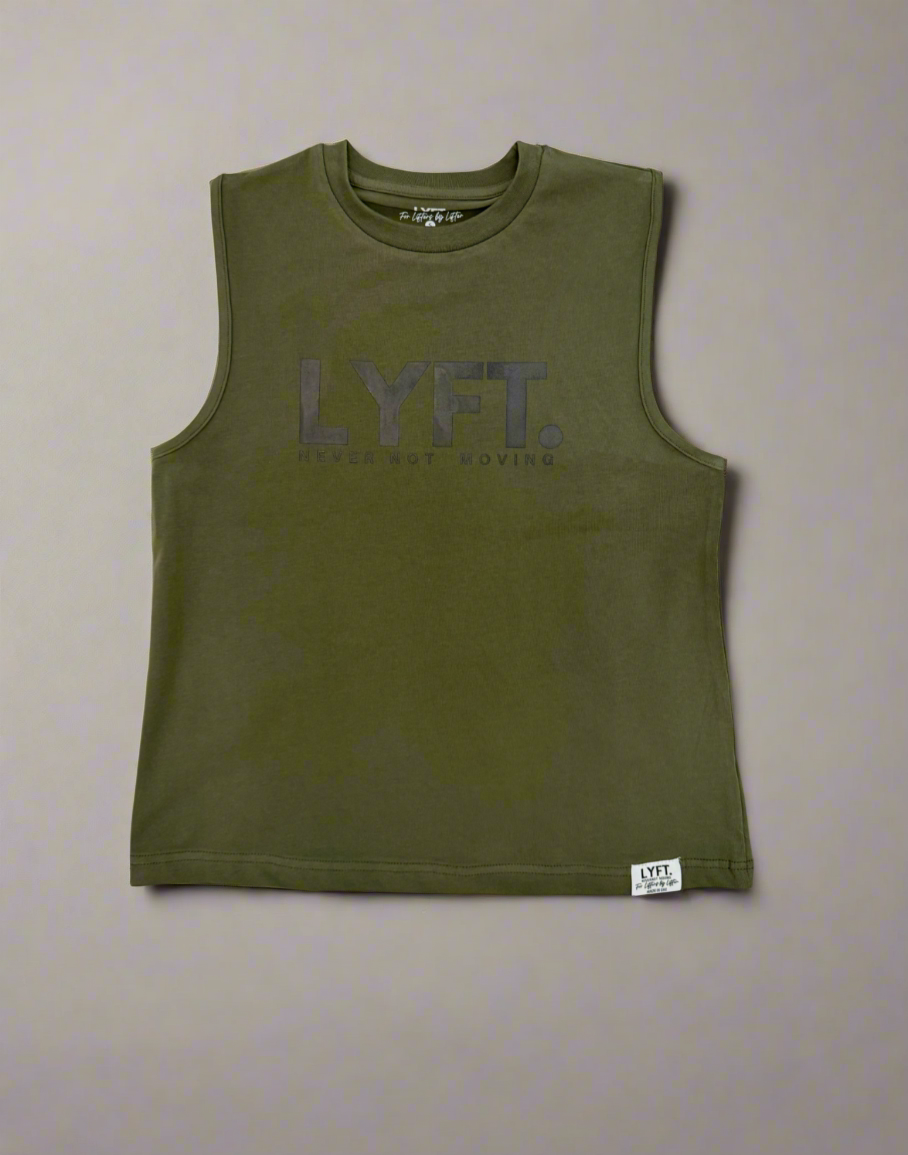 Lyft women's Tech TANK TOP OLIVE GREEN