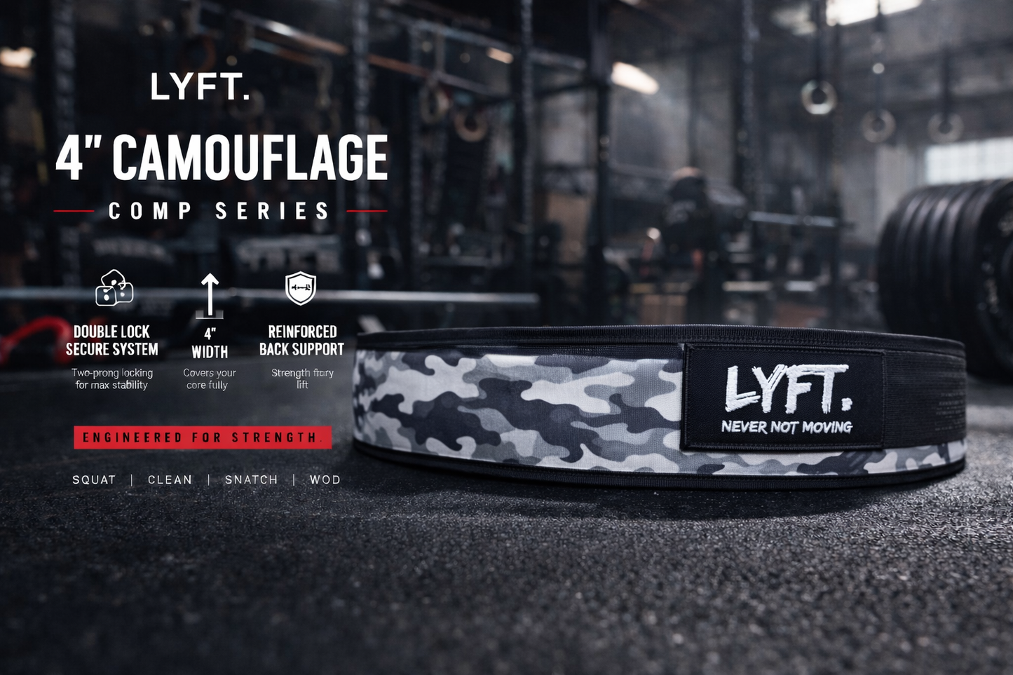 LYFT Camouflage 4" WL Belt