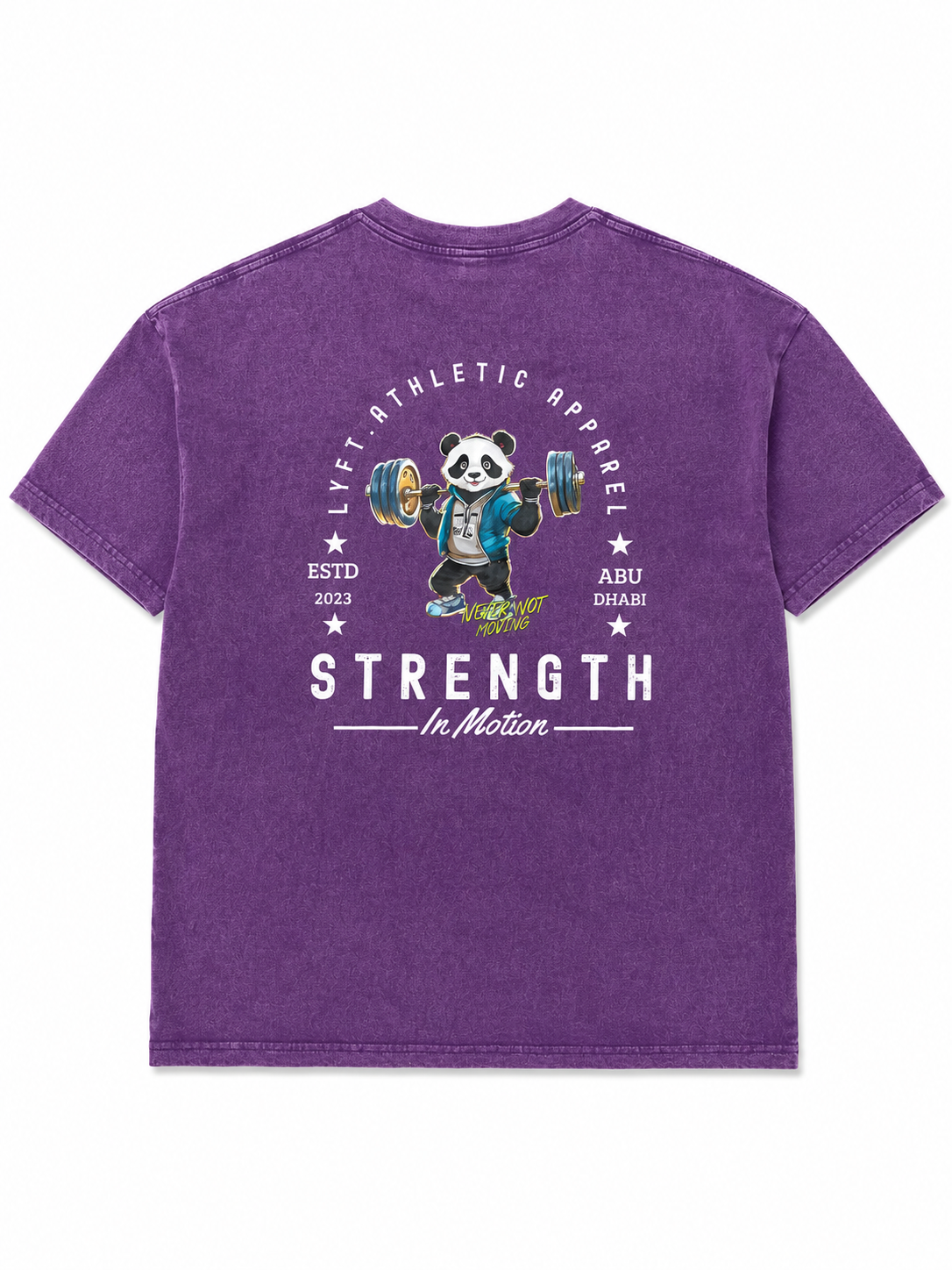 STRENGTH PANDA ACID WASH TEE