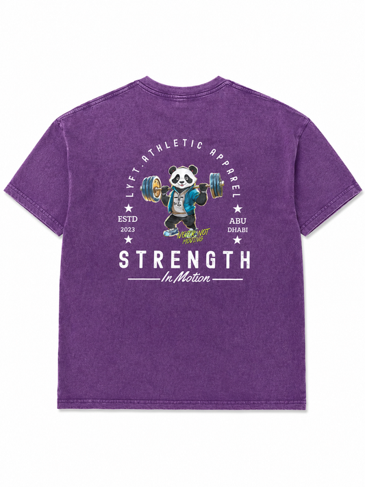 STRENGTH PANDA ACID WASH TEE