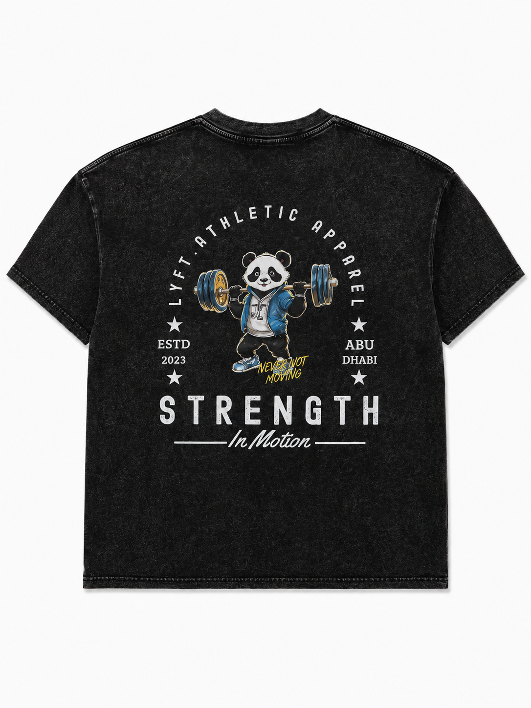 STRENGTH PANDA ACID WASH TEE