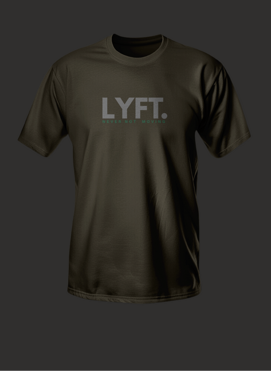 LYFT Core Tee Dark Olive Green GREY LOGO