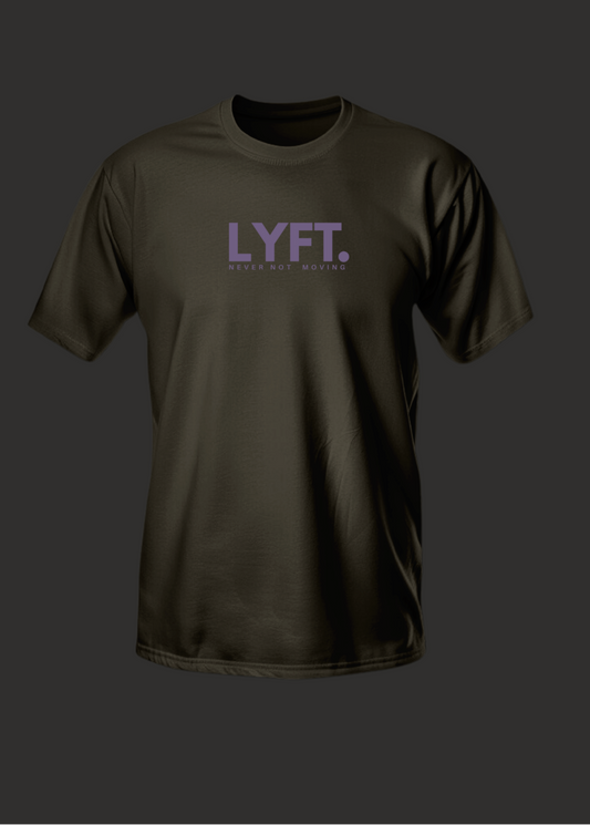LYFT Core Tee Dark Olive Green (Purple LOGO)